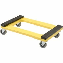 Buy 💯 Global Industrial™ Plastic Dolly with Rubber Padded Deck - 4" Casters 1000 Lb. Capacity 🛒