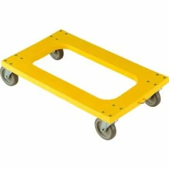 Outlet ❤️ Global Industrial™ Plastic Dolly with Flush Deck 5" Casters 1200 Lb. Capacity 👍
