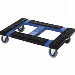 Coupon 😉 Quantum Storage Systems Quantum Plastic Container Dolly DLY3018 With Padded Rubber Ledge 30"L X 18"W 🎉