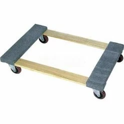 Wholesale 🎁 Wesco® 36x24 Carpeted End Hardwood Dolly 272071 4" Casters 1200 Lb. Cap. 💯