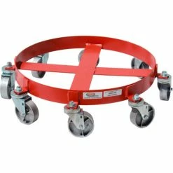Promo ⌛ 55 Gallon 8-Wheel Drum Dolly Steel Casters - 836S 🧨