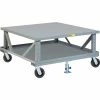 Flash Sale 😀 Little Giant® Ergonomic Adj. Height Mobile Pallet Stand 2PDSE48486PH2FL - 48 x 48 Solid Deck 🎁 -US Dollies Sales 2022 BRN 2PDSE48486PH2FL