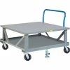 Top 10 🛒 Little Giant® Ergonomic Adj. Height Pallet Stand with Handle 2PDSEH48-6PH2FL 48 x 48 Solid Deck 🎉 -US Dollies Sales 2022 BRN 2PDSEH48 6PH2FL