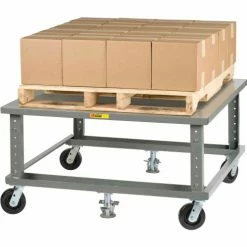 Buy 🥰 Little Giant® Ergonomic Adj. Height Pallet Stand PDSE4248 - Solid Deck 42 x 48 with Floor Locks 😀