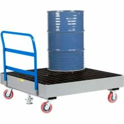 Best reviews of 💯 Little Giant® 4 Drum Spill Containment Cart with Floor Lock SSB-5151-6PY-FL 🤩