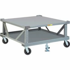 Best deal 🥰 Little Giant® Adj. Height Pallet Stand 2PDSE406PH2FLLR - 40 x 48 Solid Deck & Load Retainers ❤️