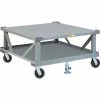 Best Sale 🔥 Little Giant® Adj. Height Pallet Stand 2PDSE426PH2FLLR - 42 x 48 Solid Deck & Load Retainers 🔔 -US Dollies Sales 2022 BRQ 2PDSE426PH2FLLR