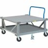 Promo 👏 Little Giant® Adj. Height Pallet Stand with Handle 2PDSEH426P2FLLR 42x48 Solid Deck & Retainers 💯 -US Dollies Sales 2022 BRQ 2PDSEH426P2FLLR