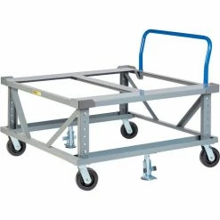 Discount 😀 Little Giant® Adj. Height Pallet Stand with Handle PDEH42-6PH2FLLR 42x48 Open Deck & Retainers 🤩