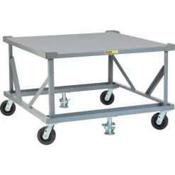 Best Pirce ⌛ Little Giant® Fixed Height Pallet Stand PDFS42-6PH2FLLR - 42 x 48 Solid Deck & Load Retainers 👍