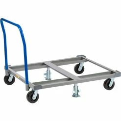 Best Sale 😀 Little Giant® Pallet Dolly with Handle PDH40-6PH-2FLLR - 40 x 48 Open Deck & Floor Locks ✔️