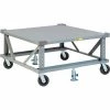 New 🤩 Little Giant® Adj. Height Pallet Stand PDSE48-6PH2FLLR - 48 x 48 Solid Deck & Load Retainers ⌛ -US Dollies Sales 2022 BRQ PDSE48 6PH2FLLR
