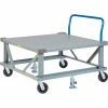 Best Pirce 👍 Little Giant® Adj. Height Pallet Stand with Handle PDSEH426PH2FLLR 42x48 Solid Deck & Retainers 🎁 -US Dollies Sales 2022 BRQ PDSEH426PH2FLLR