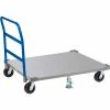 Outlet ✔️ Little Giant® Pallet Dolly with Handle PDSH40-6PH2FLLR - 40 x 48 Solid Deck & Floor Locks 🧨 -US Dollies Sales 2022 BRQ PDSH 4048 6PH 2FLLR 1