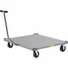 Best Pirce 💯 Little Giant® Pallet Dolly PDST-4848-6PHLR with T-Handle & Load Retainers - Solid Deck 48 x 48 🥰 -US Dollies Sales 2022 BRQ PDST 4048 6PH LR