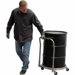 Flash Sale 🧨 Vestil Steel Multipurpose Drum Dolly W/ Handle, 900 lb. Capacity 🌟 -US Dollies Sales 2022 DRUM QUAD H HDL 6