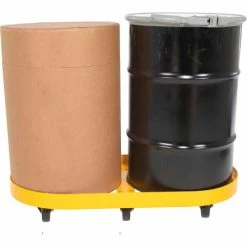 Promo 😍 Vestil Steel Double Drum Dolly For 30 Gal. Drum W/ Hard Rubber Casters, 2000 lb. Capacity 🧨 -US Dollies Sales 2022 DRUM X2 30 HR 7