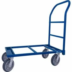 Hot Sale ⭐ Jescraft™ Flat Dolly & Handle FDH-2436PL8-4S - 24 x 36 - 8" Polyolefin Casters - 3000 Lb. Cap. 🥰