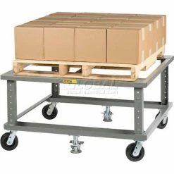 Budget 👏 Little Giant® Ergonomic Adjustable Height Pallet Stand PDE-4048-6PH2FL - 48 x 40 3600 Lb. ✨