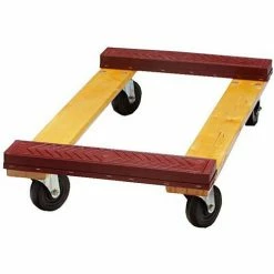 Flash Sale 😉 Fairbanks Hardwood Dolly ED-27-1830-4HR - 30" x 18" with Rubber Ends - 4" Hard Rubber Wheels ✔️