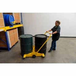 New ✔️ Vestil Low Profile Double Drum Dolly with Polyurethane Casters - 2000 Lb. Capacity 🔔 -US Dollies Sales 2022 VEI DRUM X2 PU LP P
